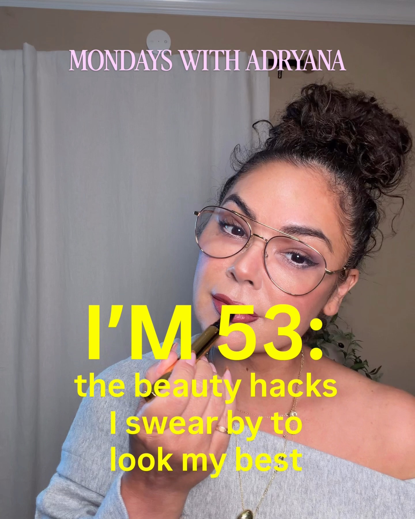 Okay, apparently we’re sharing ALL the secrets now. 😂

I’ve spent 53 years collecting a ridiculous number of little beauty and lifestyle hacks, and somewhere along the way I realized something...
It’s often the little things that make the biggest difference in how put together I feel.

Covering the gray roots that apparently grow faster than my Amazon cart fills up.
Keeping my nails and feet looking polished.
Hydrating the heck out of my neck and chest.
Sleeping in a mask when I want to wake up glowing.
Adding a little shimmer to my body because Mother Nature is no longer providing quite as much of the natural glow herself.
And my absolute everyday non-negotiable: a little face glow and cream blush before I leave the house.
Full makeup. No makeup. Doesn’t matter.
It takes me from dry-skinned 53 to dewy, glowy 52 in approximately 30 seconds. 
Here’s the thing.
None of these things are necessary.
I’m not doing them because I think there’s anything wrong with looking 53.
I AM 53. And I’m really happy to be here.
I just happen to enjoy taking care of myself. I like getting dressed. I like doing my nails. I like glowing skin. I like feeling polished.
And I’ve stopped believing women need to justify any of that.
Looking good makes me feel good.
And if a little root powder, cream blush and Aquaphor on my crusty toes helps get me there...
hand them over. 
✨ My intention this week is to do the little things that make me feel good about myself, simply because I’m worth the effort.
Now I want to hear yours.
What’s your weird little beauty or lifestyle hack that the rest of us need to know?
No gatekeeping, ladies. Spill it. 😂👇
Happy Monday, Ladies. 

🤍 #over50 #womenover50 #over50style #over50andfabulous #midlifewomen
