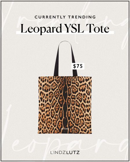 This new YSL leopard tote is $75 and too cute! 🐆 

#LTKstyletip #LTKfindsunder100