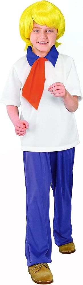 BesserBay Kid's Halloween Costume White Shirt and Blue Pant Set with Red Scarf 4-12 Years | Amazon (US)