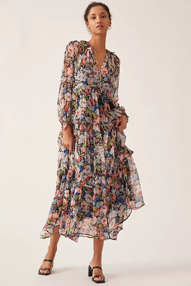 Floral Tiered Maxi Dress | Anthropologie (UK)