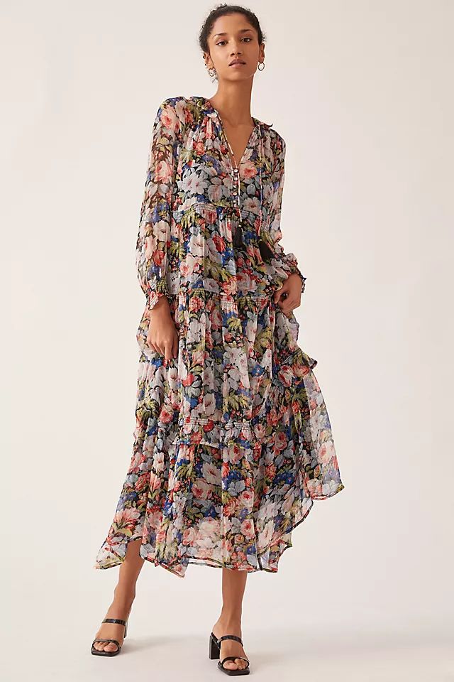 Floral Tiered Maxi Dress | Anthropologie (US)