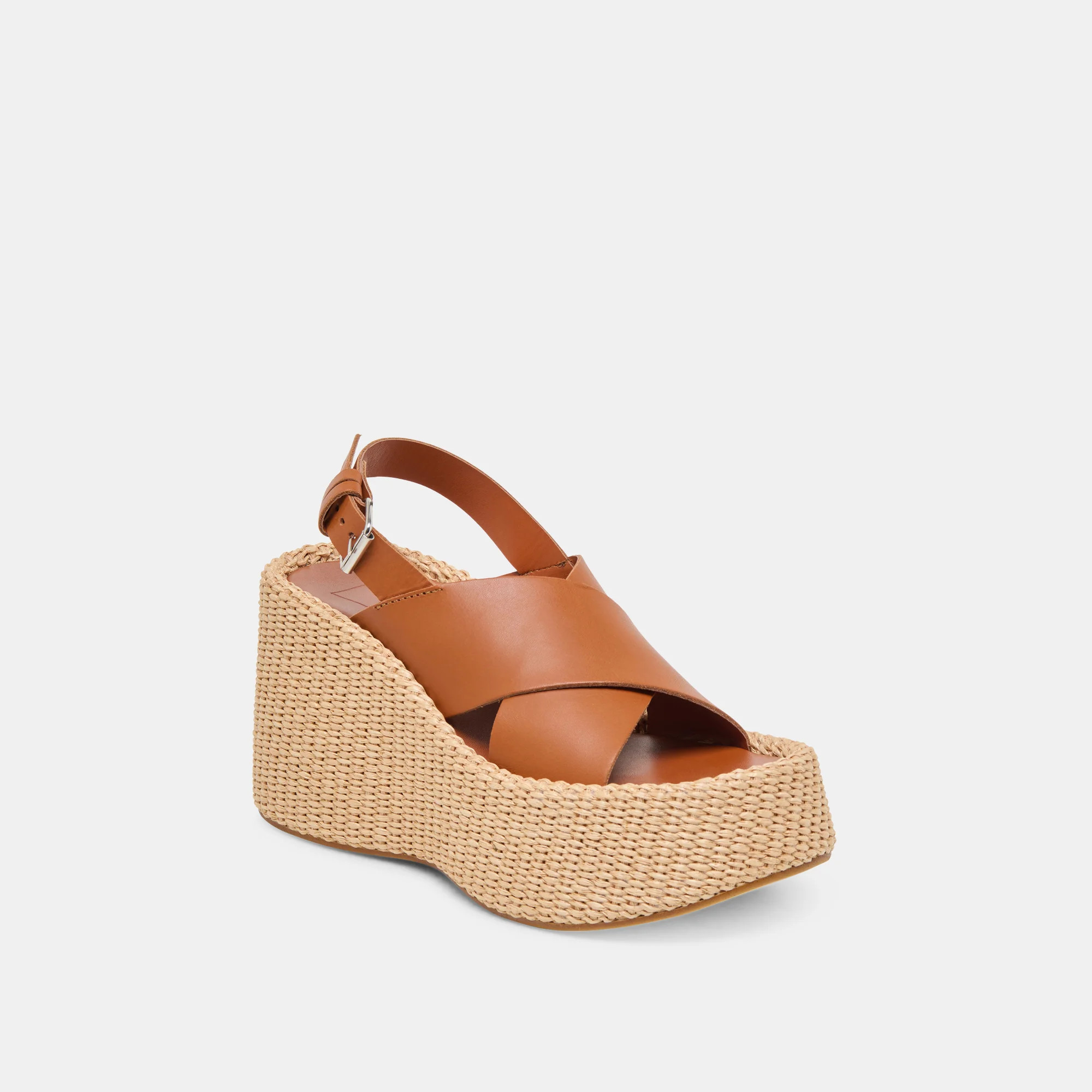 SKYLAR WEDGES BROWN LEATHER | DolceVita.com
