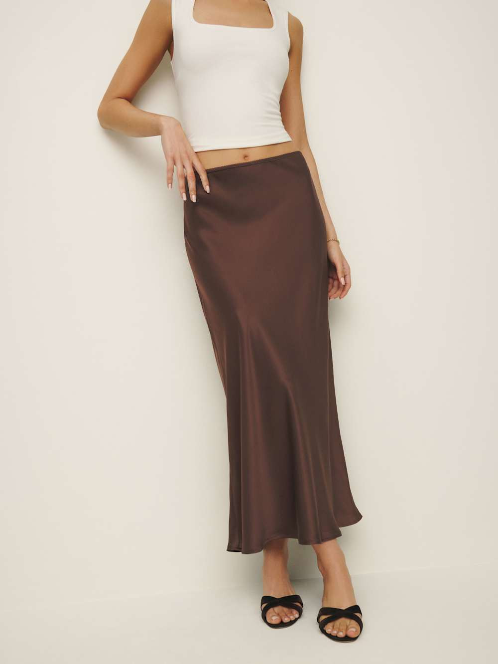 Petites Layla Silk Skirt | Reformation (Global)