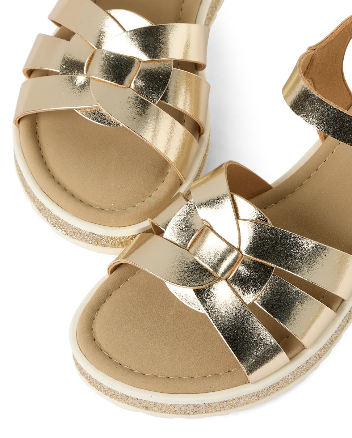 Girls Metallic Glitter Sandals - metallic | The Children's Place