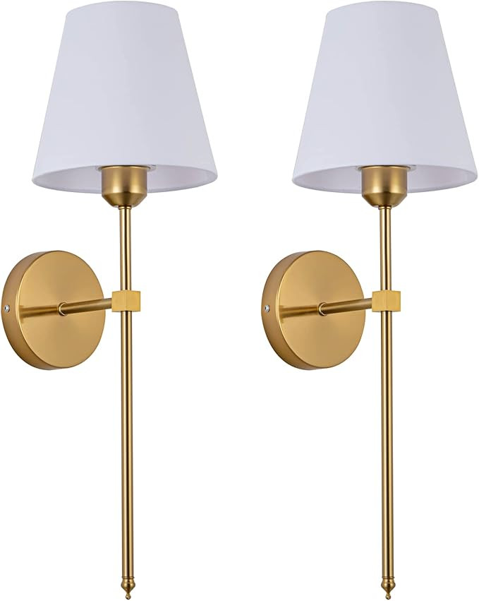 Tumgog Battery Operated Wall Light Set of 2，with Remote Control Dimmable Not Hardwired Wall Sco... | Amazon (US)