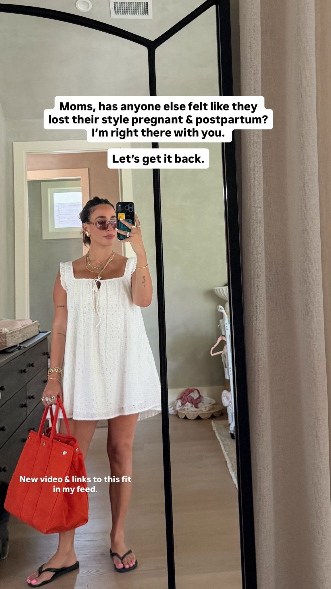 Moms, has anyone else felt like they 
lost their style pregnant & postpartum?
I’m right there with you. 

Let’s get it back.
 
New video & links to this fit 
in my feed.