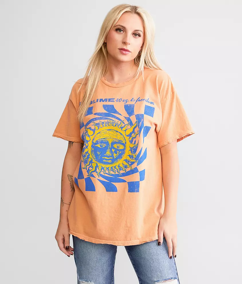 Sublime Checkered Oversized Band T-Shirt | Buckle