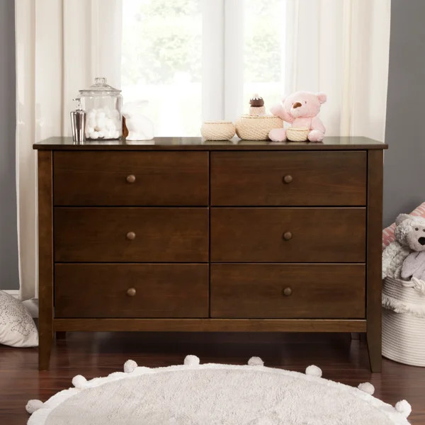 Morgan 6 Drawer 19" W Double Dresser | Wayfair North America