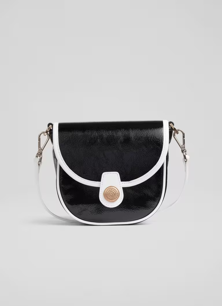 Dee Black Saddle Crossbody Shoulder Bag | L.K. Bennett (UK)