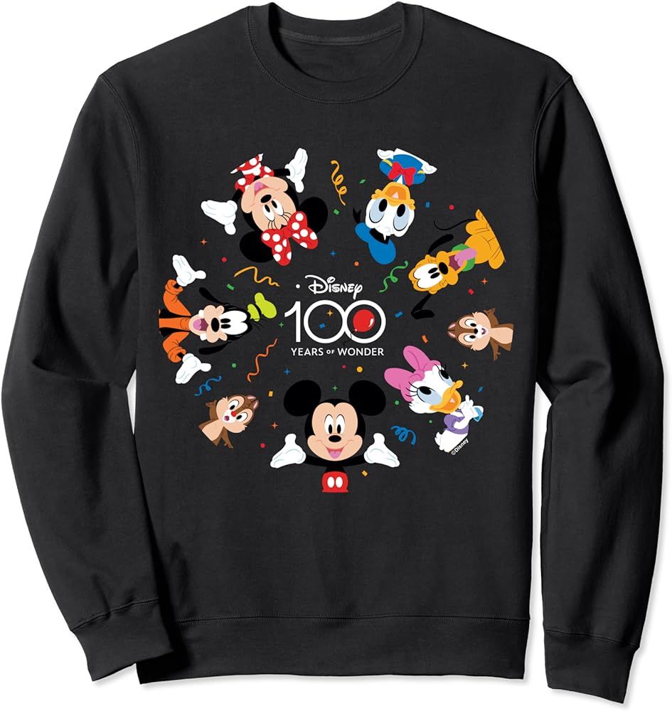 Disney 100 - Mickey Minnie Donald Goofy 100 Years Of Wonder Sweatshirt | Amazon (US)