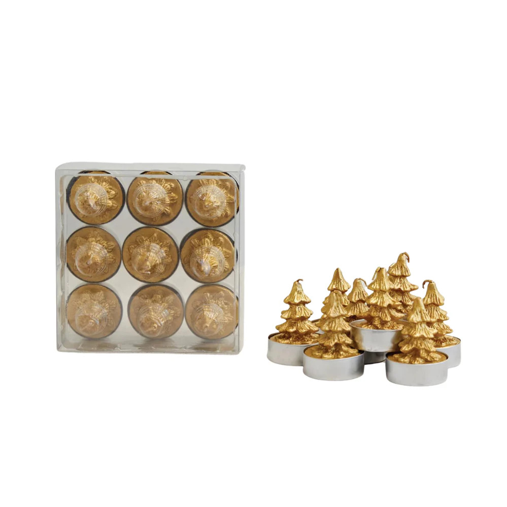 Gold Tree Shaped Tea Light Candles | Modern Locke