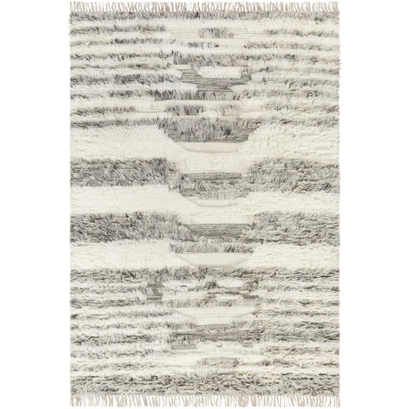Rafe Handmade Wool Light Gray/Cream Rug | Wayfair North America