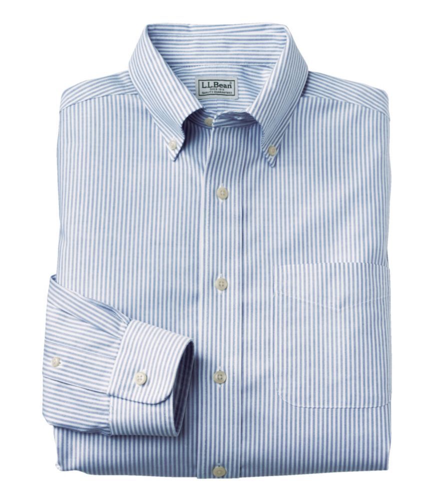 Men's Wrinkle-Free Classic Oxford Cloth Shirt, Traditional Fit University Stripe | L.L. Bean