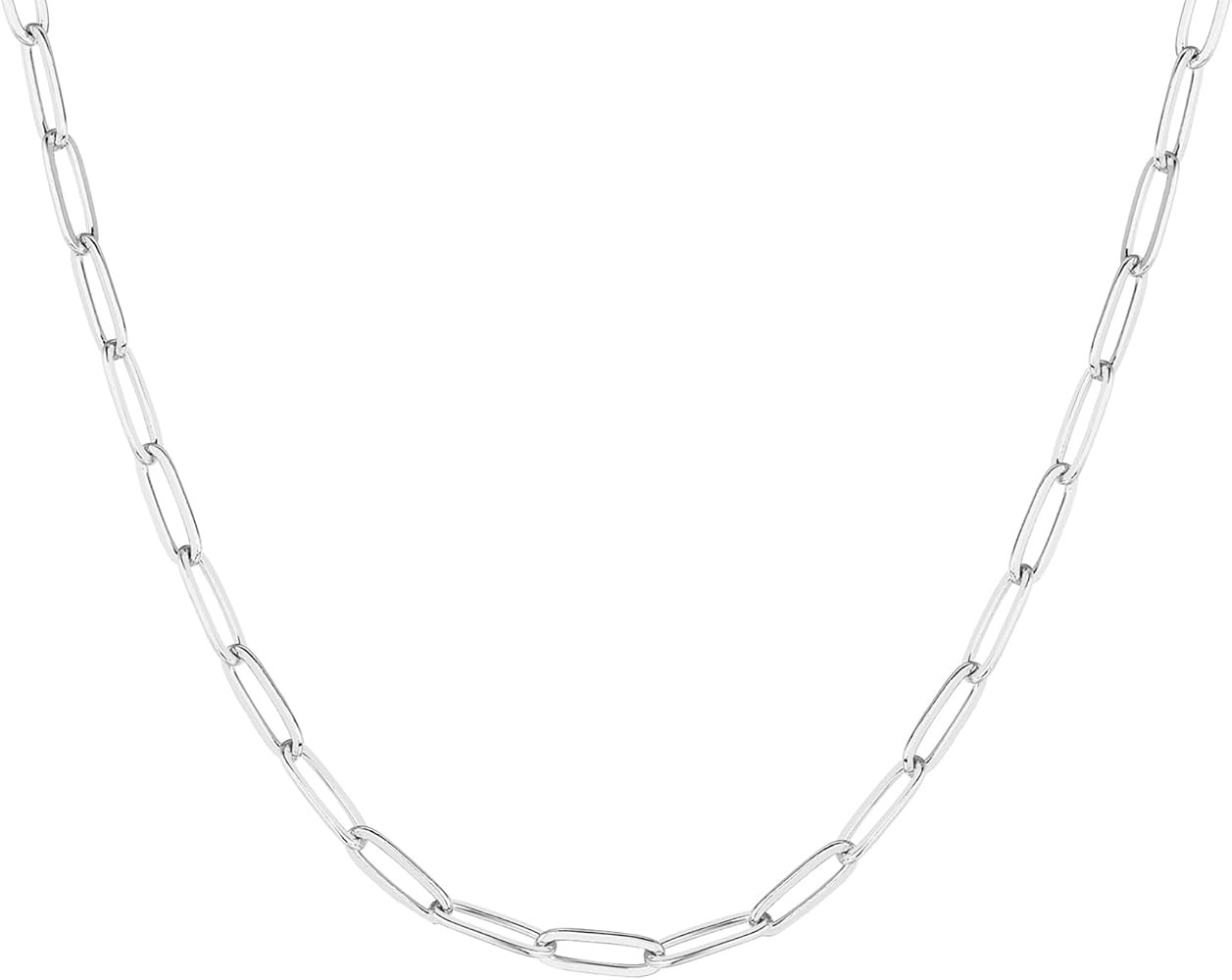 PAVOI 14K Gold Plated Curb Paperclip Box Sphere Bead Snake Herringbone and Figaro Chain Adjustable N | Amazon (US)