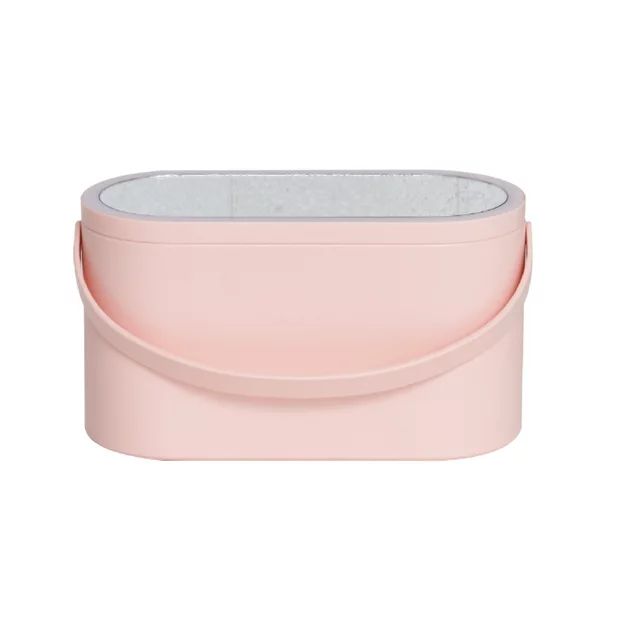 Thinkspace Beauty Storage Organizer with LED Mirror, Pink | Walmart (US)