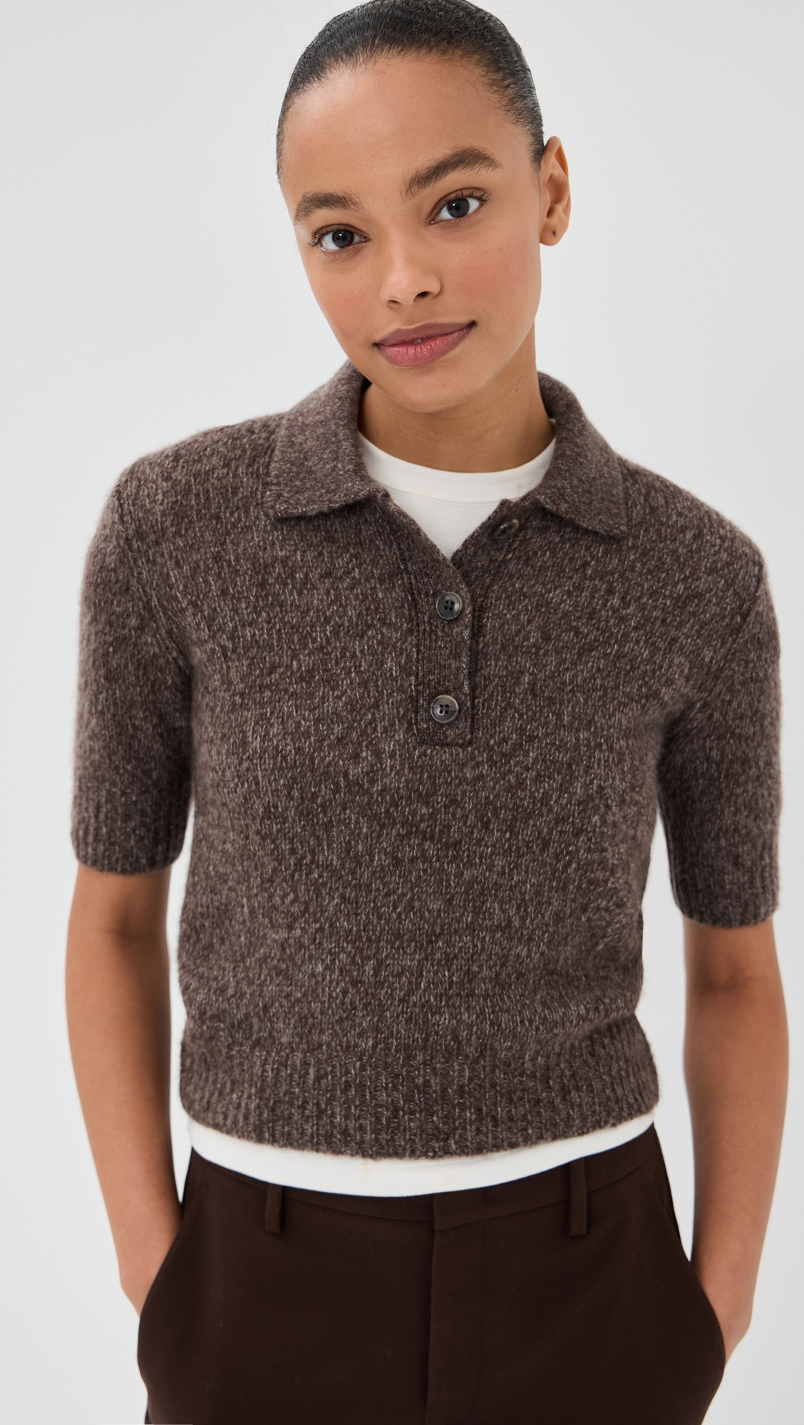 LISA YANG Masy Cashmere Sweater Soft Bark 0 | Shopbop