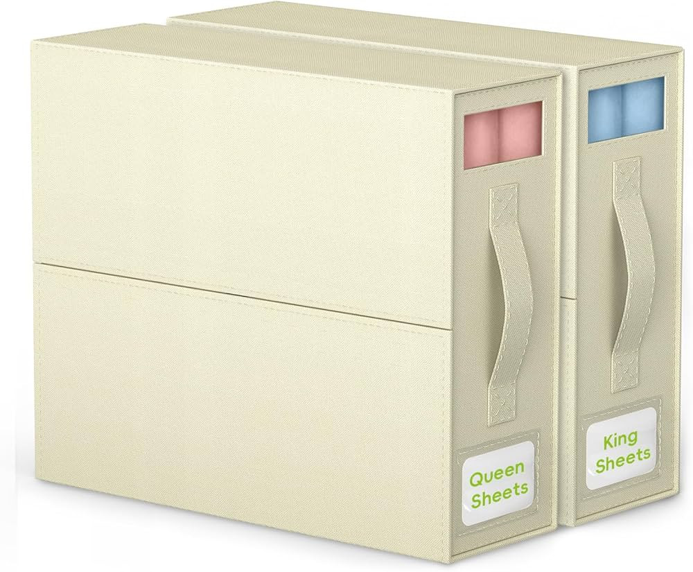 Amazon.com: Feverdes SheetCube Bed Sheet Organizers and Storage 2 Pack (Queen or King Size),Folda... | Amazon (US)