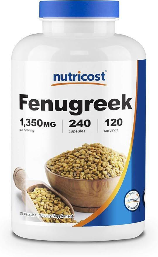 Nutricost Fenugreek Seed 1350mg, 240 Capsules - Gluten Free, Non-GMO, 675mg Per Capsule | Amazon (US)