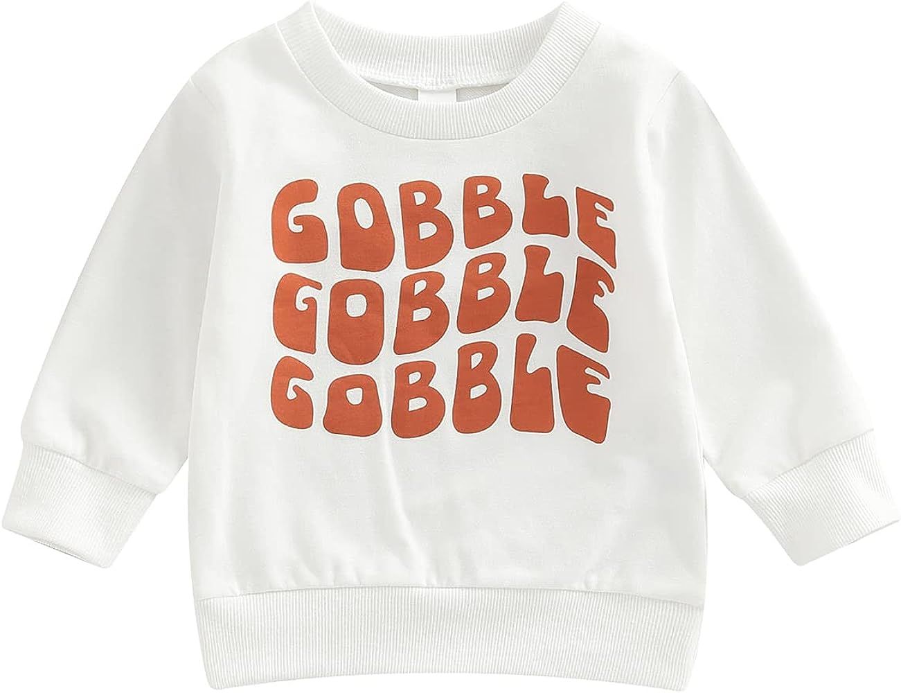Toddler Baby Halloween Outfit Boy Girl Pumpkin Sweatshirt Crewneck Pullover Sweater Long Sleeve Shir | Amazon (US)