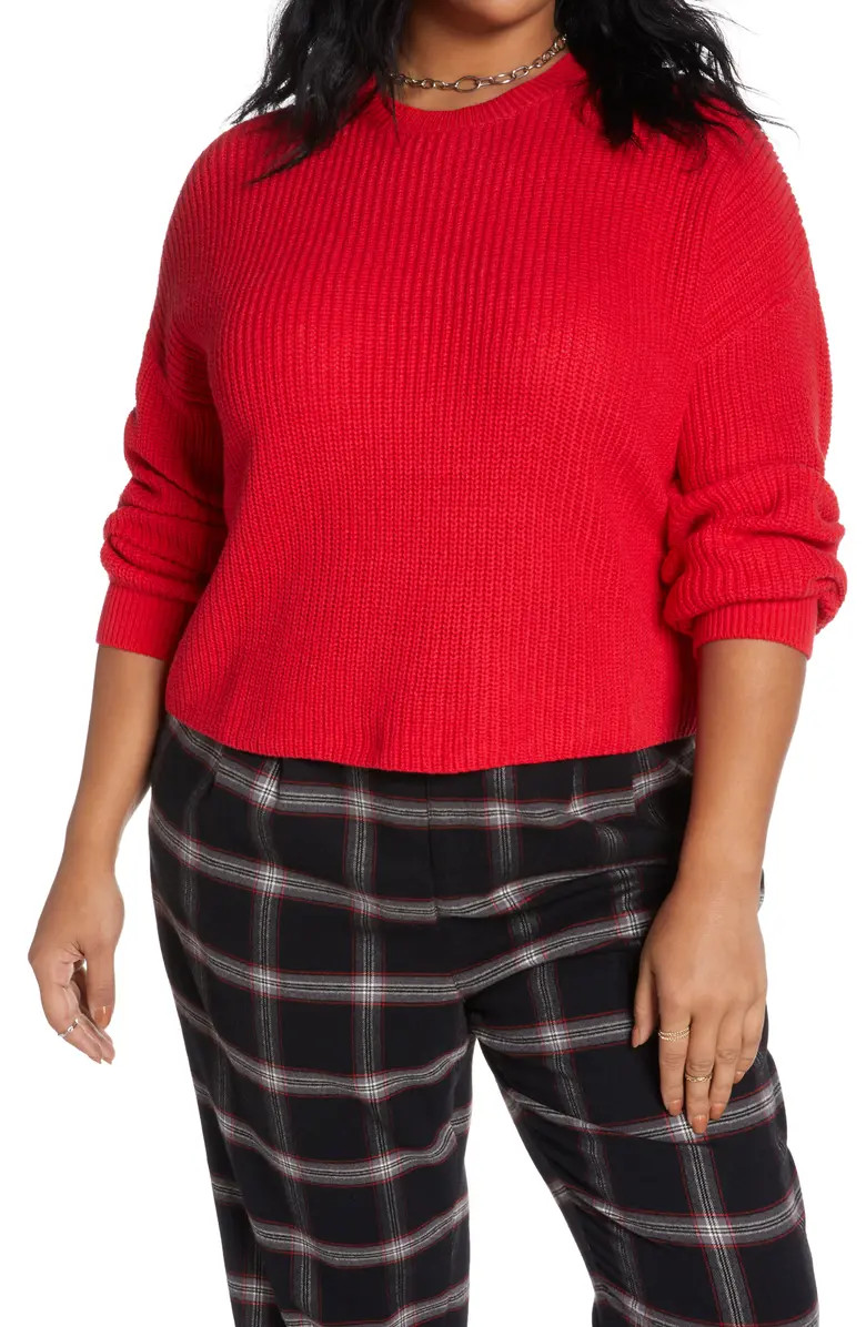BP. Cleo Crop Cotton Blend Crewneck Sweater | Nordstrom | Nordstrom Canada
