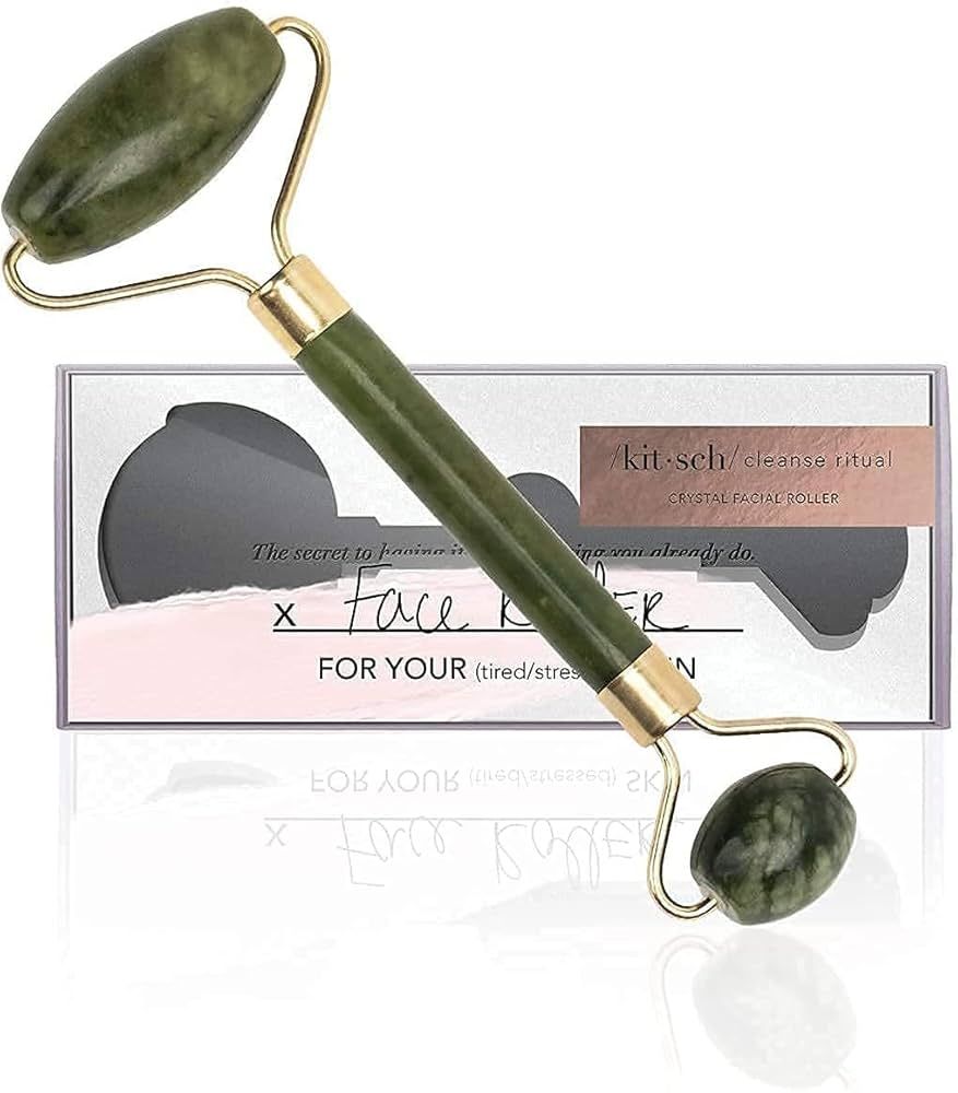 Kitsch Jade Face Roller - Jade Roller for Face | Genuine Jade Facial Roller | Anti Aging Face Rol... | Amazon (US)