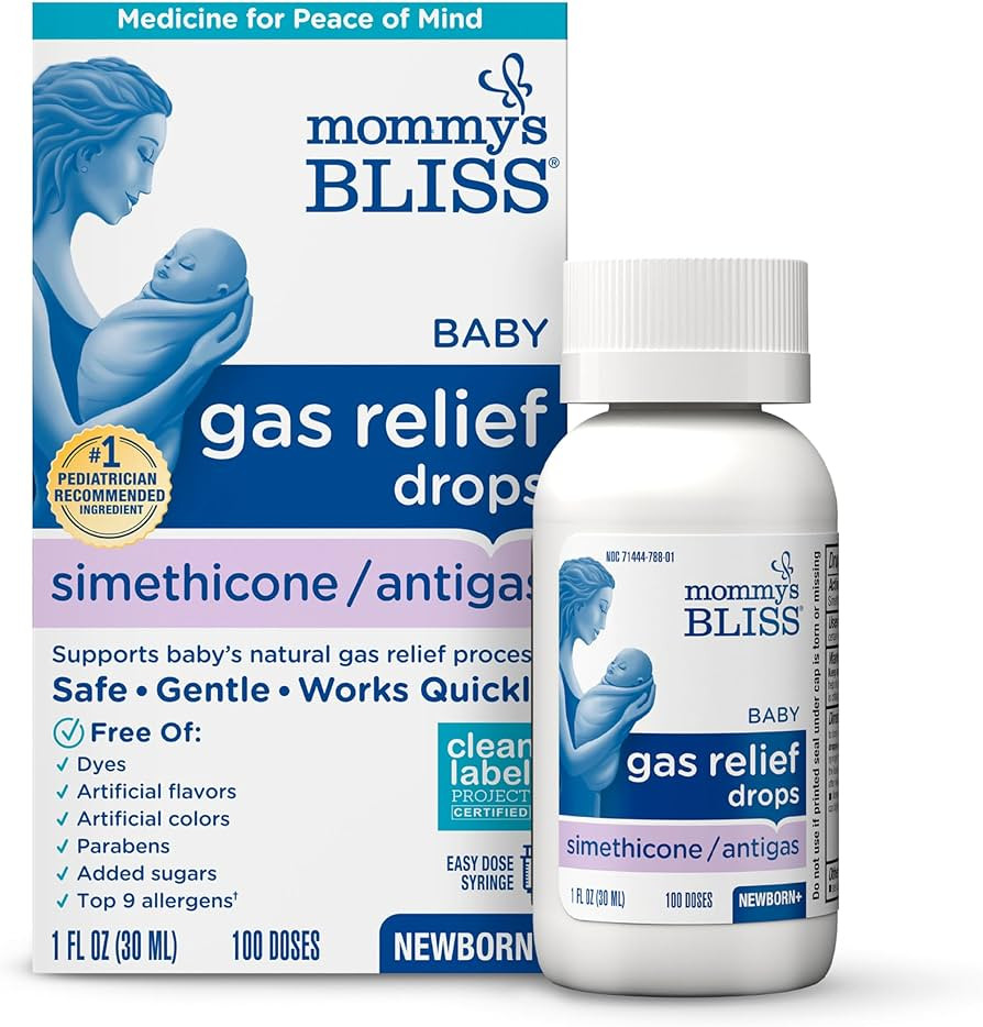 Mommy's Bliss Gas Relief Drops Bottle, Simethicone Drops for Infants, Relieves Stomach Discomfort... | Amazon (US)