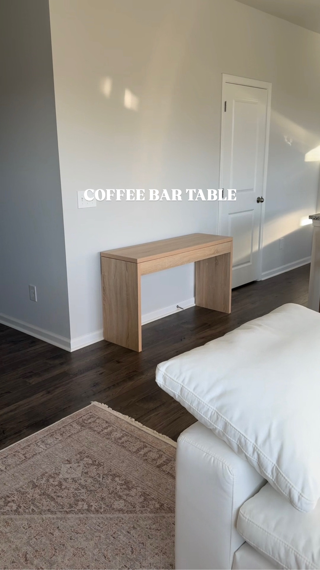 modern organic coffee bar table/console ☕️✨

#LTKStyleTip #LTKHome #LTKFindsUnder100