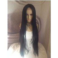 Black Layered Long Lace Front Wig 100% Human Hair | Etsy (US)