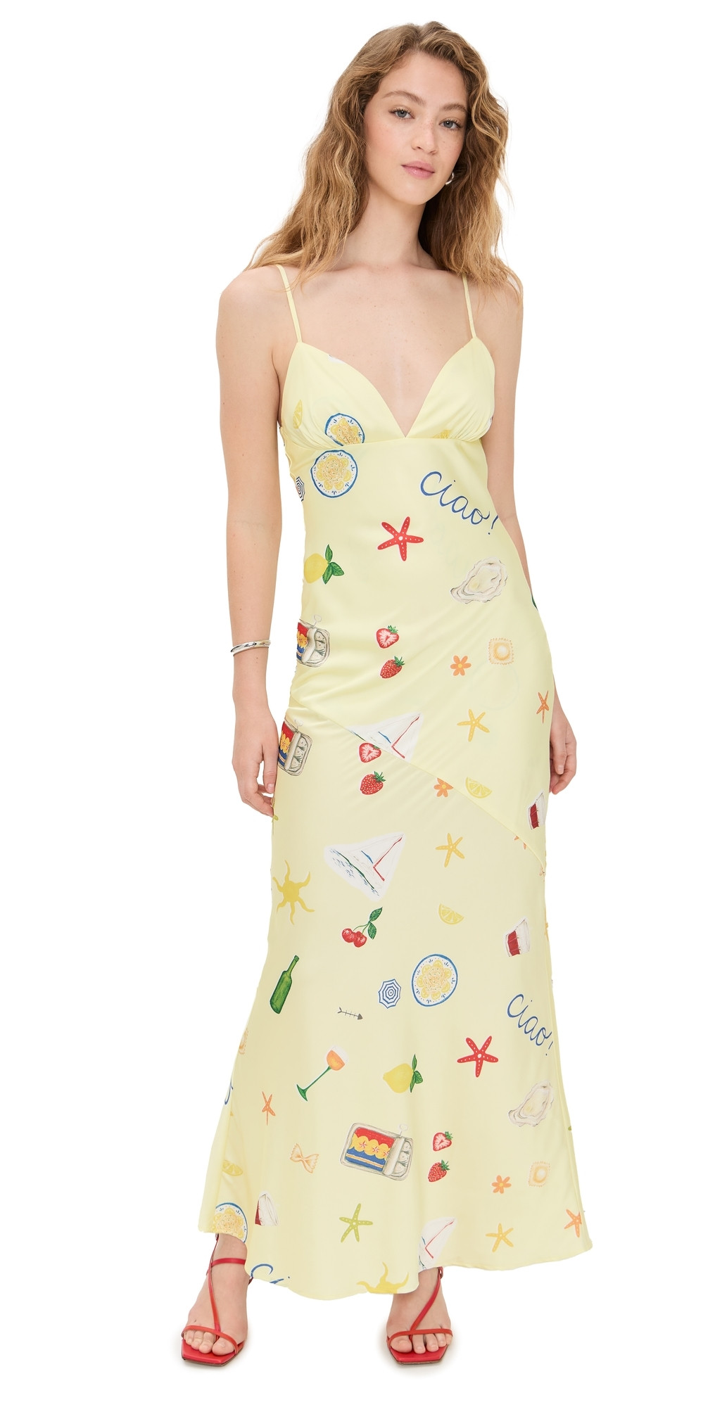 For Love & Lemons Huda Maxi Dress Yellow M | Shopbop