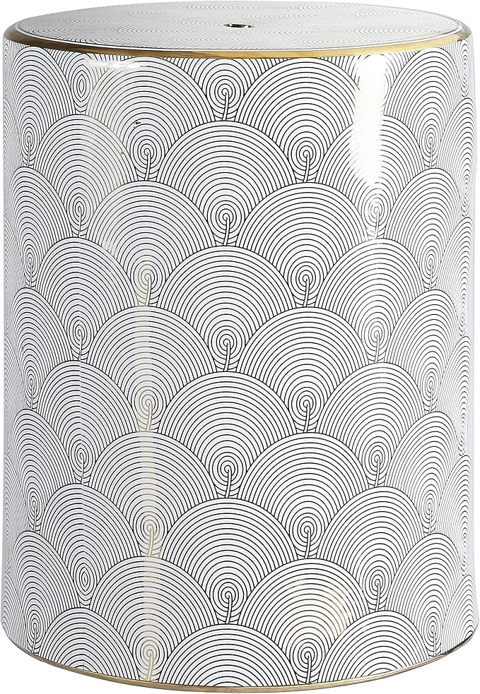 JONATHAN Y TBL1001A Fish Scale 17" Modern Ceramic Garden Stool, Coastal, Contemporary, Transition... | Amazon (US)