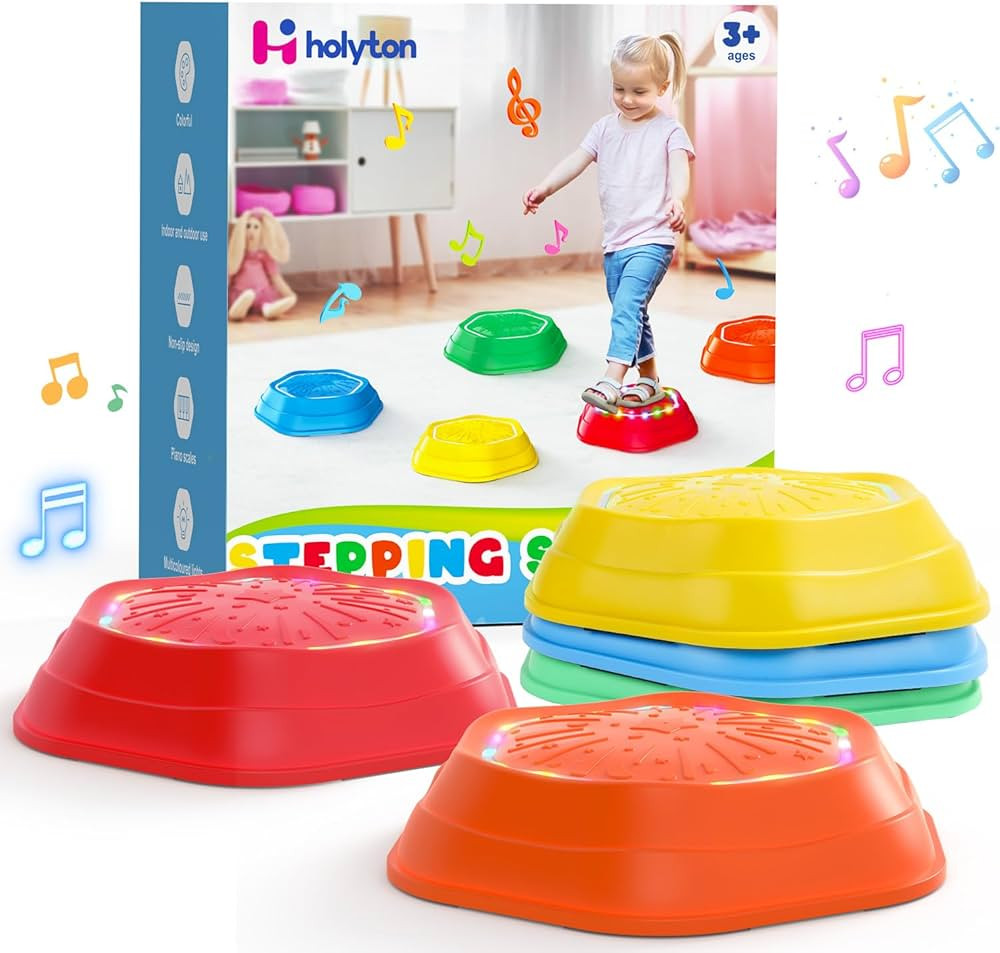 Amazon.com: Holyton Music & Light up stepping stones for kids,5 pcs stepping stones,Non-Slip,Enco... | Amazon (US)