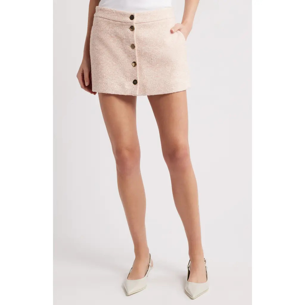 FRAME The Tweed Miniskirt in Azalea Multi at Nordstrom, Size 10 | Nordstrom