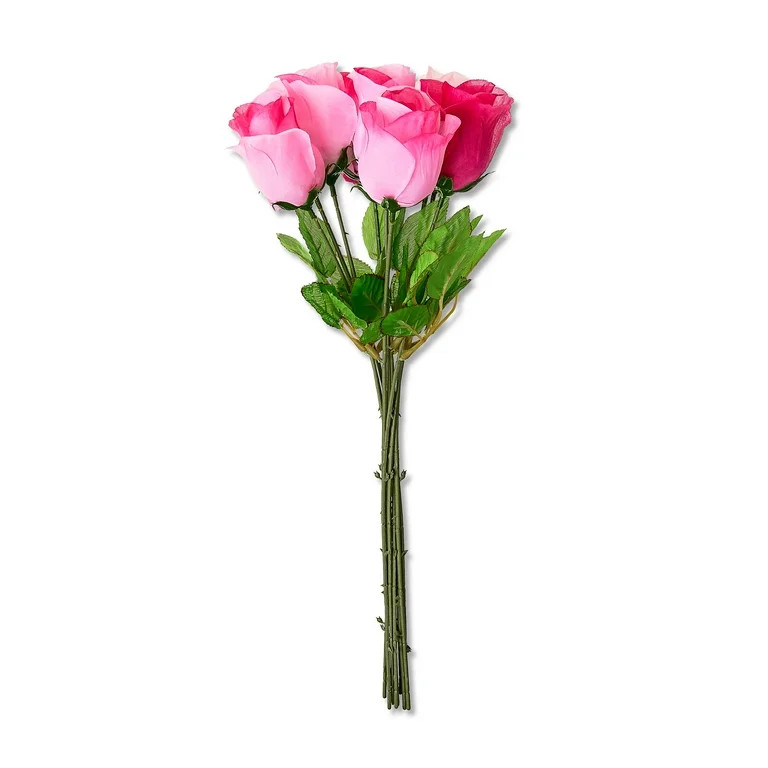 Valentine's Day Pink Scented Rose Bouquet, 23 in, by Way To Celebrate | Walmart (US)