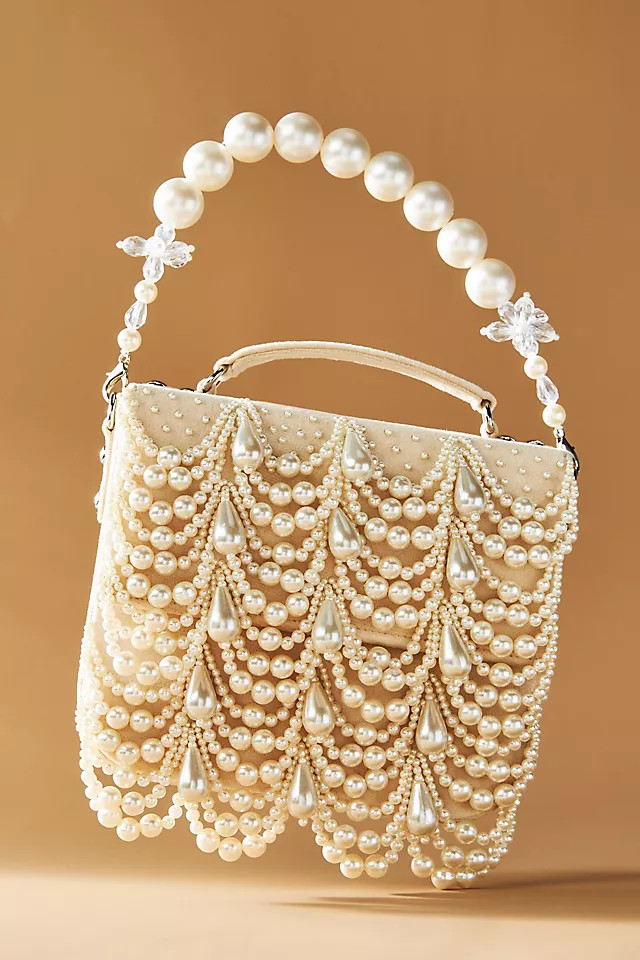Zhuu Pearl Fringe Box Clutch | Anthropologie (US)