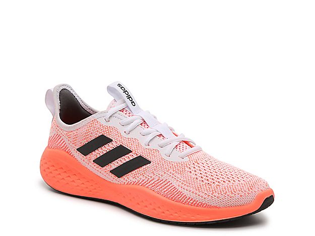 adidas FluidFlow Sneaker - Women's - White/Orange | DSW