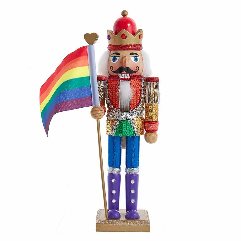Kurt Adler 12 in. Wooden Gay Pride Nutcracker - Walmart.com | Walmart (US)