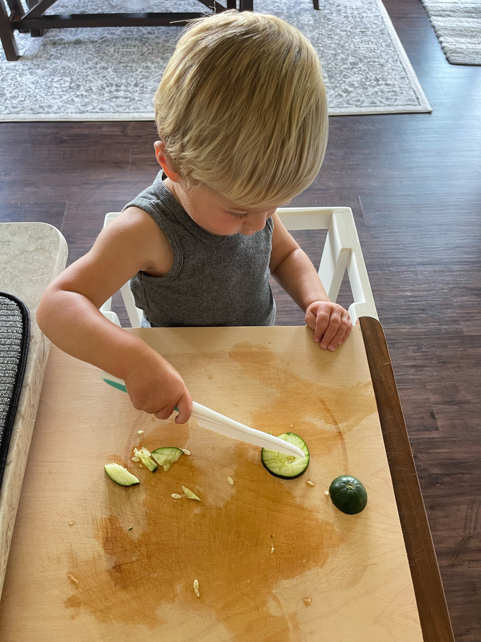 meal prep with a toddler - the only way i get anything done is with him by my side! Kid safe knives for helping mama🤍 

#LTKfamily #LTKkids #LTKbaby