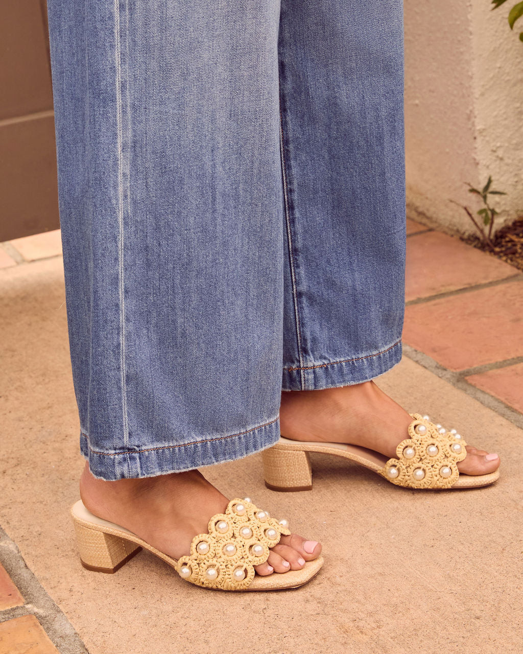 Dinah Pearl Embellished Mules | VICI