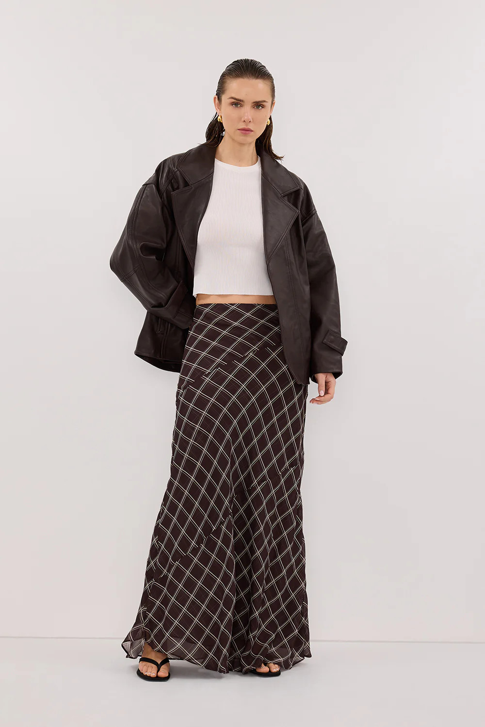 ARLINGTON CHOC MIDI SKIRT | DISSH