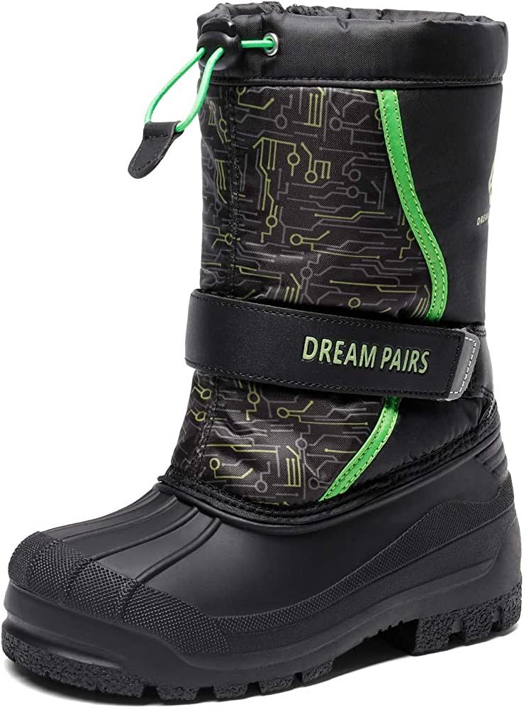 DREAM PAIRS Boys & Girls Mid Calf Waterproof Winter Snow Boots | Amazon (US)