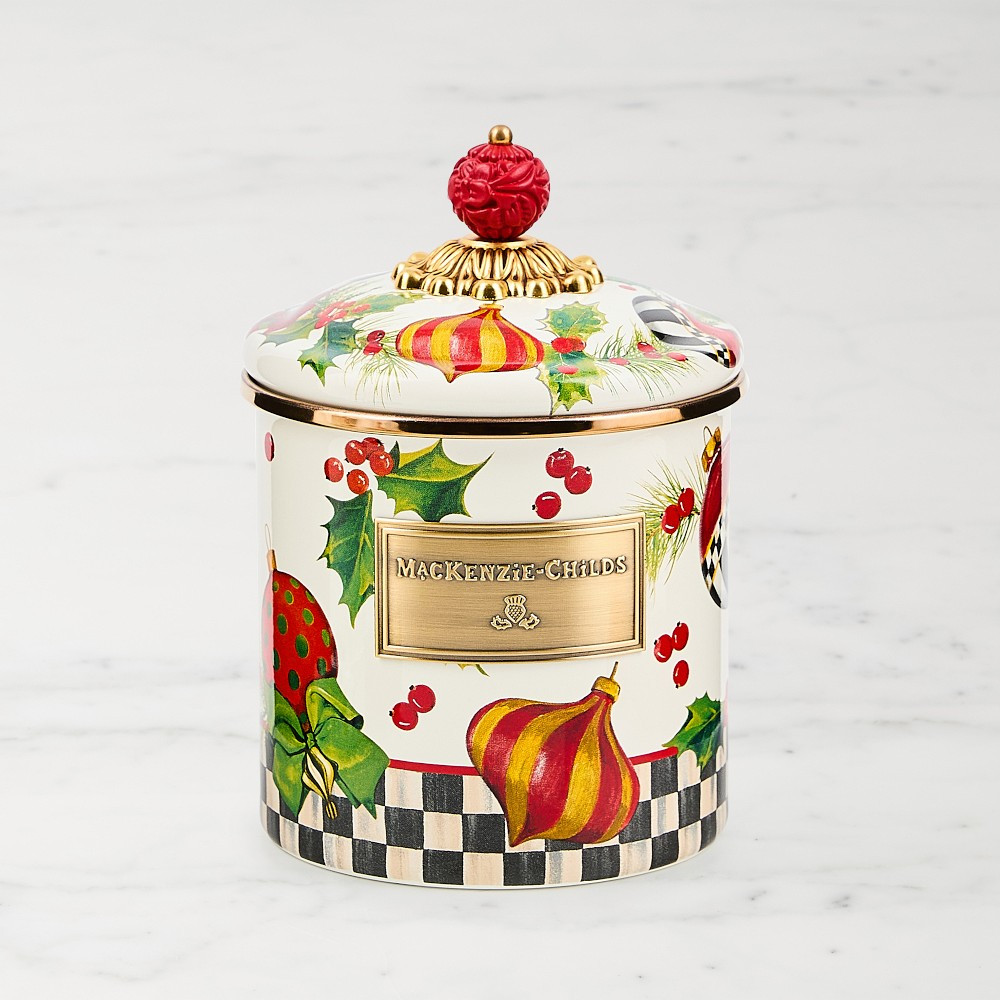 MacKenzie Childs Deck the Halls Canister | Williams-Sonoma