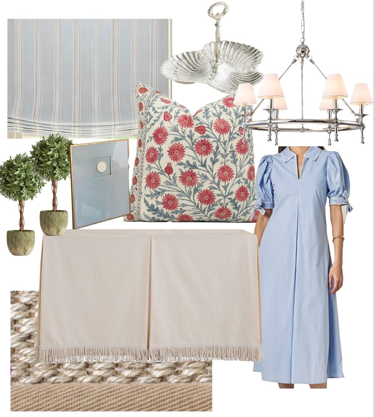 Today's finds! I have linked the fringe tablecloth and console table that pairs with it

Pillow, chair, roman shade

#LTKHome