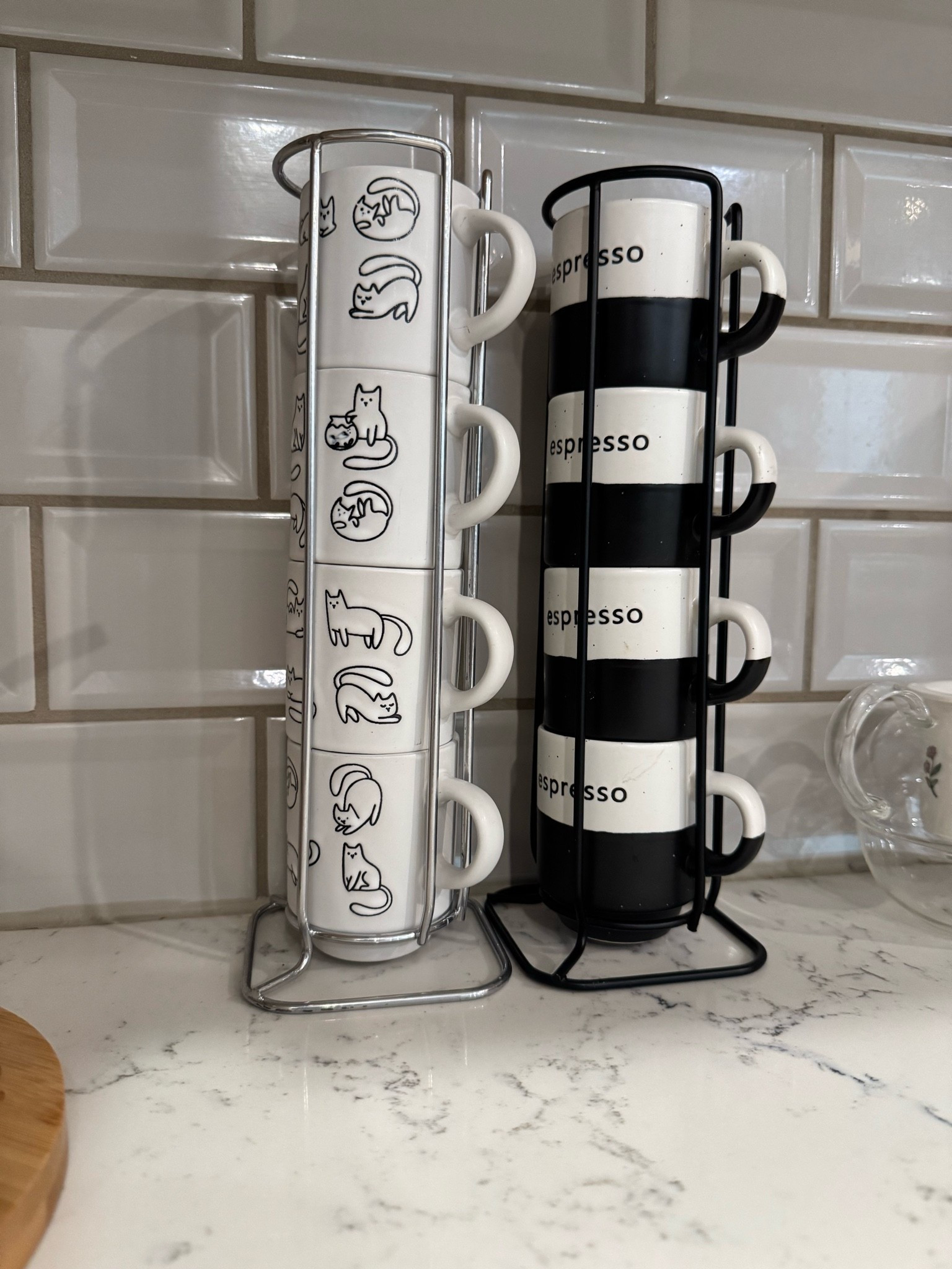 Coffee corner essentials ☕️✨ These adorable cat mugs and modern espresso cup set are the perfect blend of cozy kitchen decor and everyday functionality. #CoffeeBarStyling #KitchenDecor #CoffeeStation #EspressoLover #HomeAesthetic #NeutralHomeDecor #CuteMugs #CatLoverGift #CoffeeCorner #ModernKitchen #HomeInspo #KitchenOrganization #CozyHome #AmazonHomeFinds

#LTKHome #LTKHome #LTKOver40 #LTKmomlife