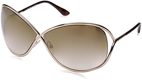 Tom Ford Women's FT0130 Sunglasses, Shiny Rose Gold | Amazon (US)