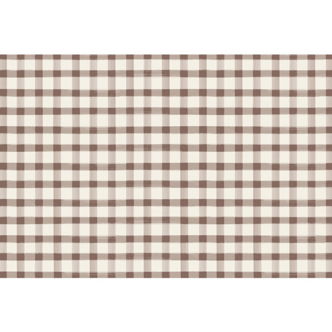 Hester & Cook | Brown Painted Check Placemat | Maisonette | Maisonette