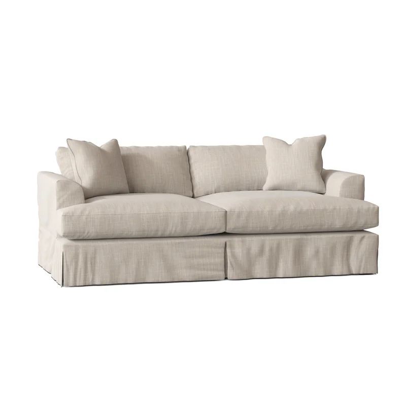 Lucia Recessed Arm Slipcovered Sofa with Reversible Cushions | Wayfair North America