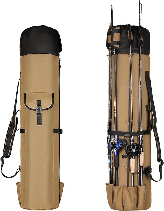 Wowelife Fishing Rod Carrier Fishing Reel Organizer Pole Storage Bag for Fishing and Traveling,A ... | Amazon (US)