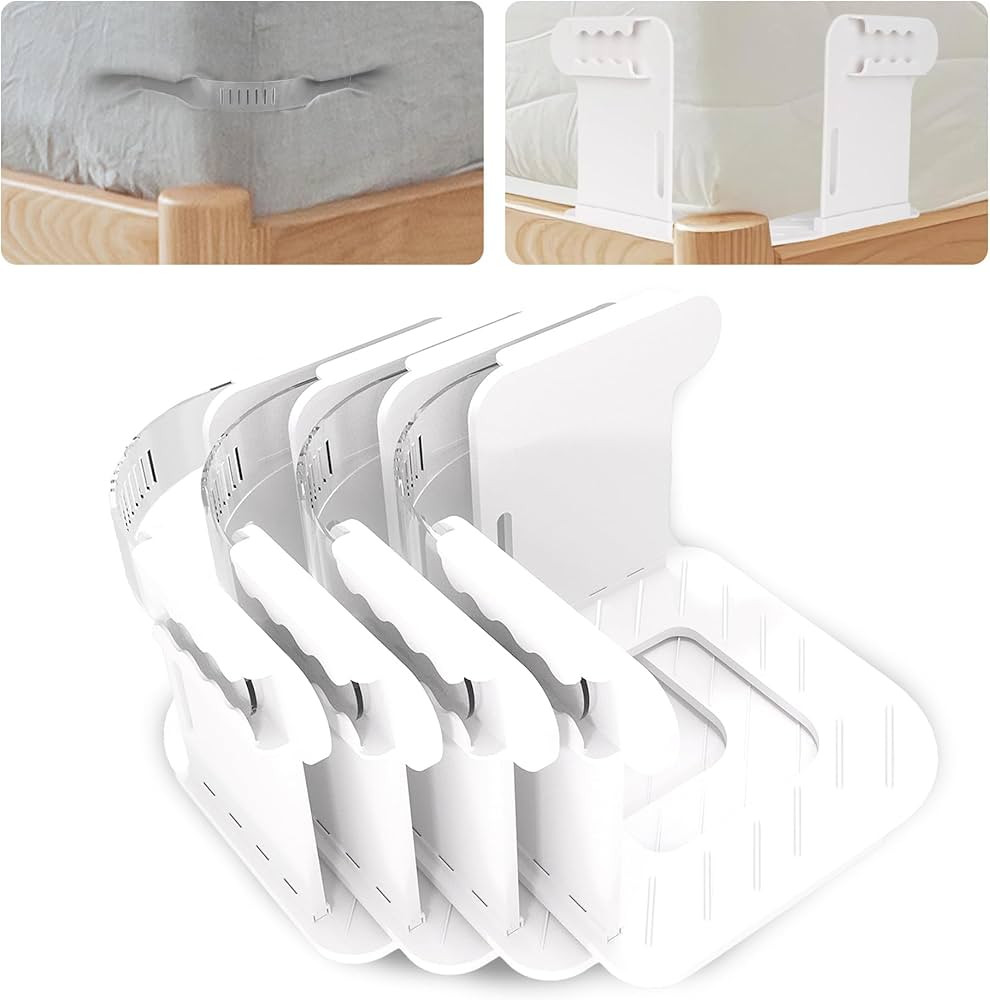 Bed Sheet Holder - Heavy Duty No-Slip Corner Fasteners, Easy to Install - Keeps Fitted Sheets Sec... | Amazon (US)
