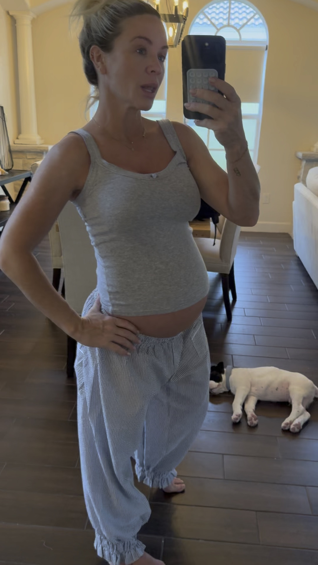 Obsessed with these pj pants and they are going in hospital bag. I personally don’t love the tank to sleep in because 8 like baggy shirts from skims. So linking that and the tj pajamas I am also taking 

#LTKFindsUnder100 #LTKVideo #LTKBump