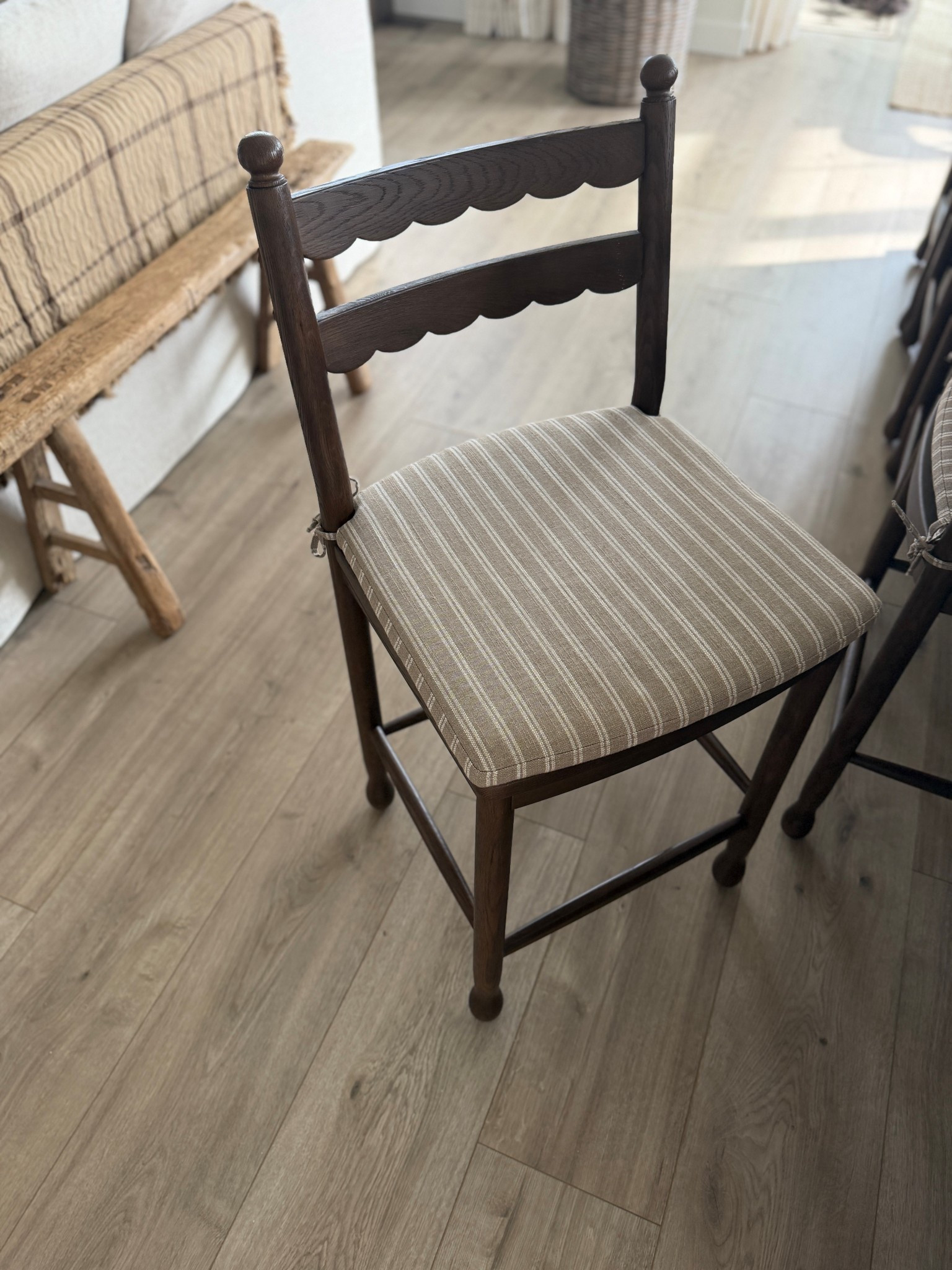 Our solid wood counter stools are still on sale! They are spending, but definitely worth it! Comes with the cushion and the cover zips off for easy cleaning. Available in a light oak stain too!￼￼

#LTKHome #LTKSaleAlert
